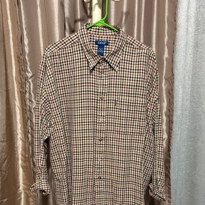 Izod Men's Checkered Button-Down Shirt - Red, Blue, Yellow